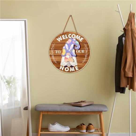 Interchangeable Welcome Sign for Front Door Welcome to Our Home Wreath Sign - Picture 7 of 8